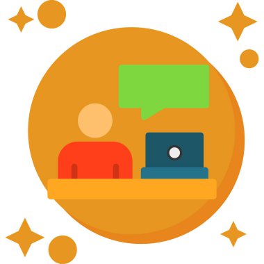 Konuş. Web simgesi basit illüstrasyon