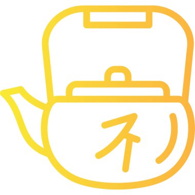 Çin çaydanlığı web simgesi basit tasarım