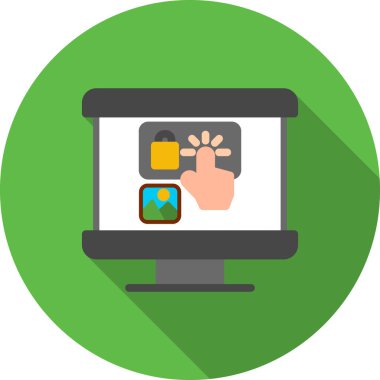 İnternetten alışveriş. Basit resimleme