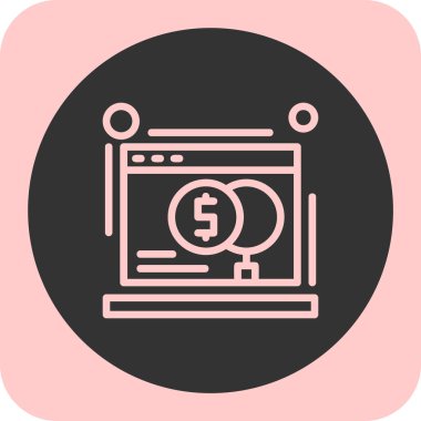 Para için. Web simgesi basit illüstrasyon