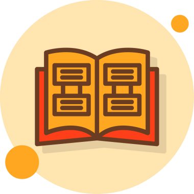 Kitap. Web simgesi basit illüstrasyon