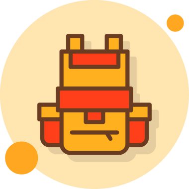 çanta simgesi vektör illüstrasyonu