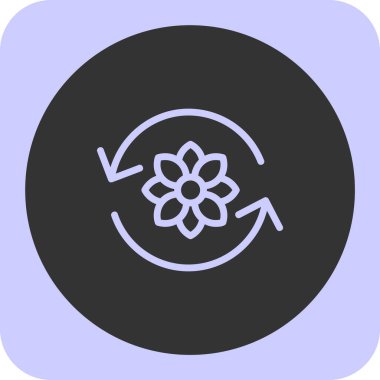 Yapraklı çiçeğin vektör çizimi