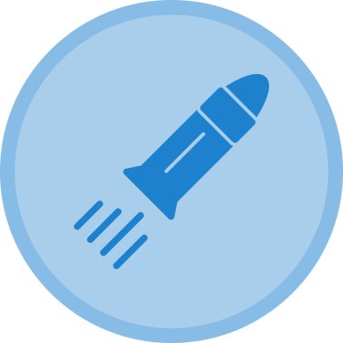 Roket. Web simgesi basit illüstrasyon