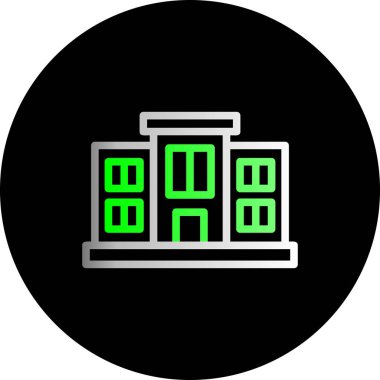 Modern yapı simgesinin vektör illüstrasyonu