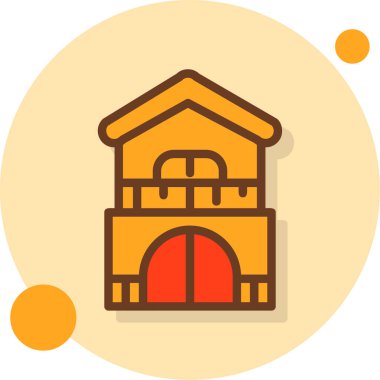 Bina. Web simgesi basit illüstrasyon