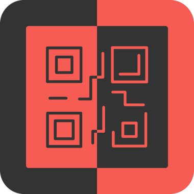 qr kod simgesi arkaplanda izole edildi