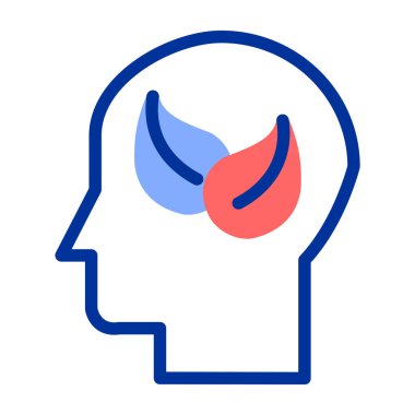 İnsan beyin simgesinin vektör illüstrasyonu