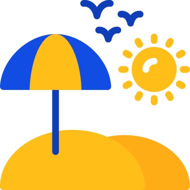 Yaz güneş simgesi, vektör çizim