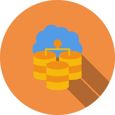 bulut hesaplama vektörü simgesi