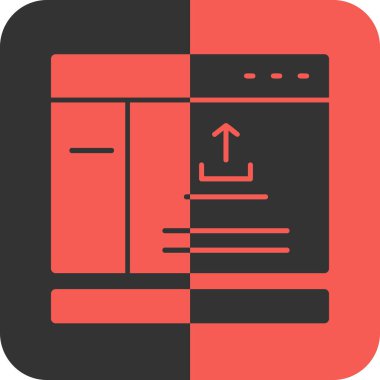 Buzdolabı simgesinin vektör illüstrasyonu