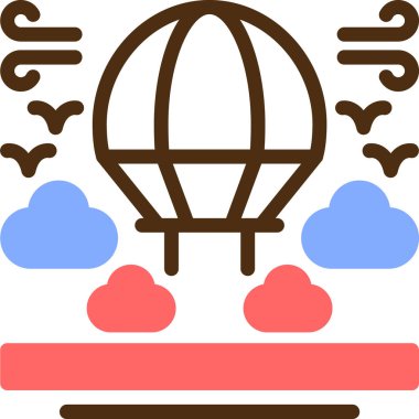 Hava balonu simgesi taslak biçiminde