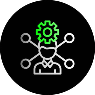 dişli simgesi, vektör çizimi