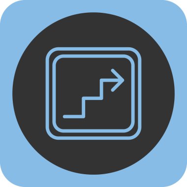 Yumuşak mavi arkaplanda izole edilmiş modayı gösteren ok simgesi