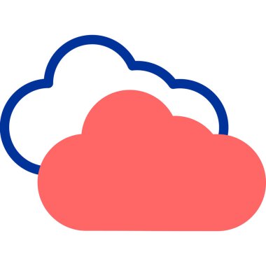 Bulut. Web simgesi basit illüstrasyon