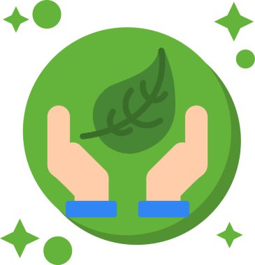 Yaprakla filizlenen bir el.