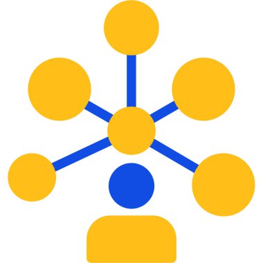 Bir sosyal ağ simgesinin vektör illüstrasyonu