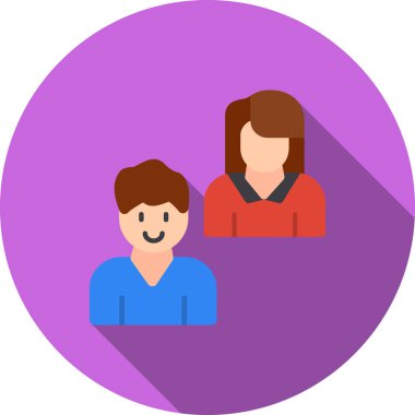 İnsanlar. Web simgesi basit illüstrasyon