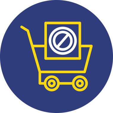 El arabası. Web simgesi basit illüstrasyon