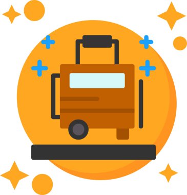 dağıtım kamyonu ikonu vektör çizimi