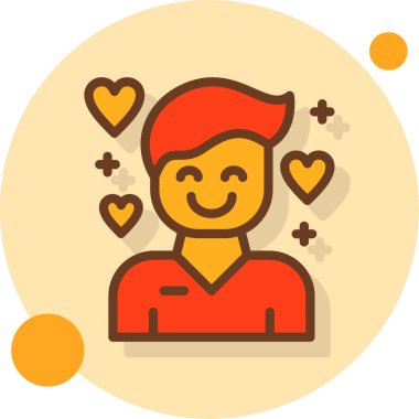 avatar erkek kişi simgesi doldurulmuş ana hatlar biçimi