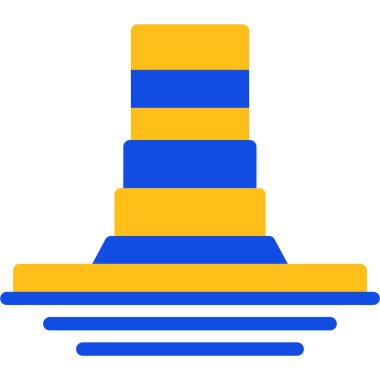 Yapı mimarisi simgesi düz stil