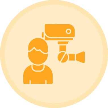 Konuşmacı. Web simgesi basit illüstrasyon