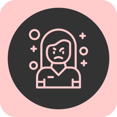 Kalbi olan bir kadının vektör çizimi