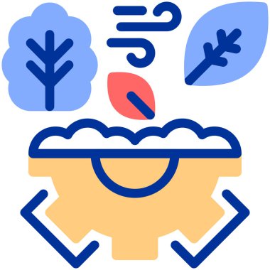 Yapraklı bir ağacın vektör çizimi