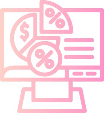 İndirim. Web simgesi basit illüstrasyon