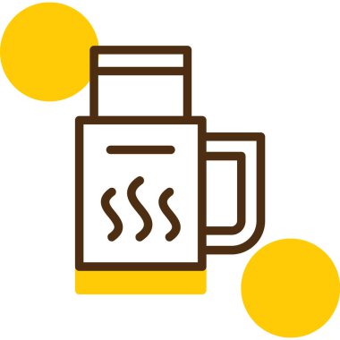 içecek içecek ikonu doldurulmuş - taslak biçiminde