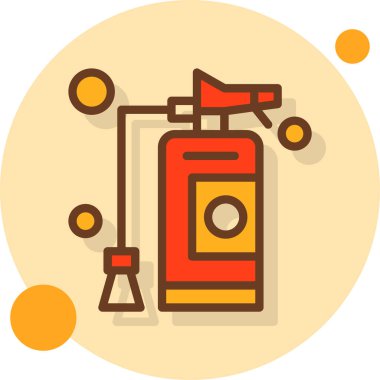 Yangın söndürme simgesinin vektör çizimi