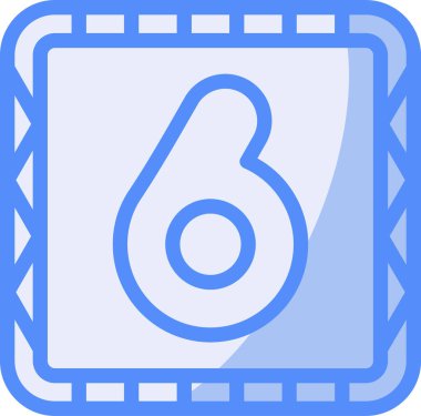 Sekiz numaralı simge, vektör illüstrasyonu