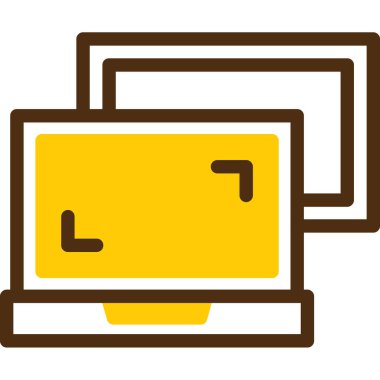 Bilgisayar. Web simgesi basit illüstrasyon