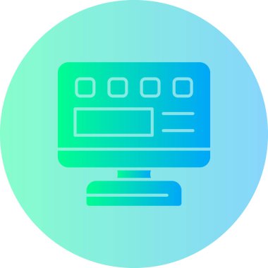 vektör lcd simgesi illüstrasyonu