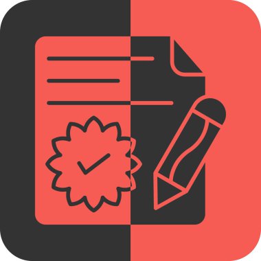 Kontrol listesi simgesi vektör illüstrasyonu.