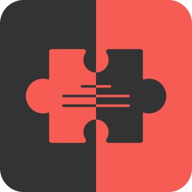 Yapboz simgesi tasarımı düz illüstrasyon