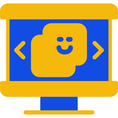 Bir bilgisayar simgesinin vektör illüstrasyonu