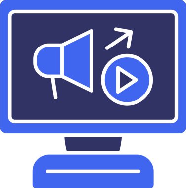 video. Web simgesi basit illüstrasyon