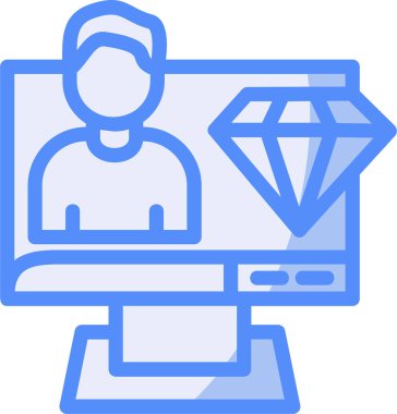 Dosya ana hatları biçiminde bilgisayar adam simgesi