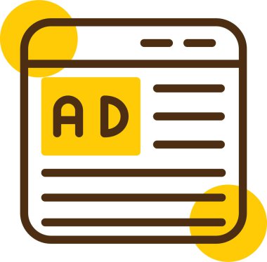 Gazete web simgesi basit illüstrasyon