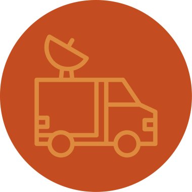 Uydu Çanağı. Web simgesi basit illüstrasyon