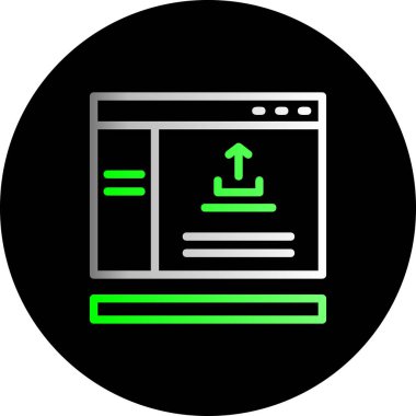 Bilgisayar modern simgesinin vektör illüstrasyonu