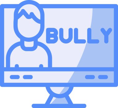 zorbalık simgesi, vektör illüstrasyonu