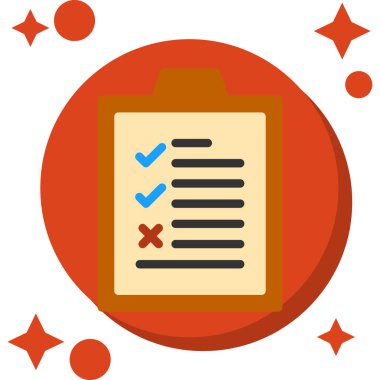 Düz biçimli pano kontrol listesi simgesi