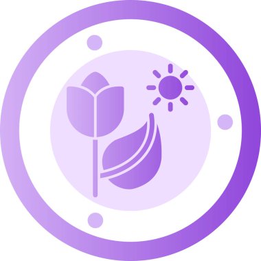 Çiçek modern simgesinin vektör illüstrasyonu