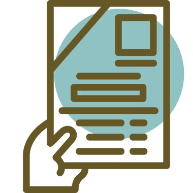 Belge. Web simgesi basit illüstrasyon