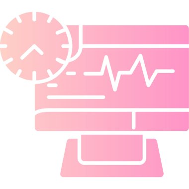 Kalp hızı vektör illüstrasyon tasarımı ile monitör