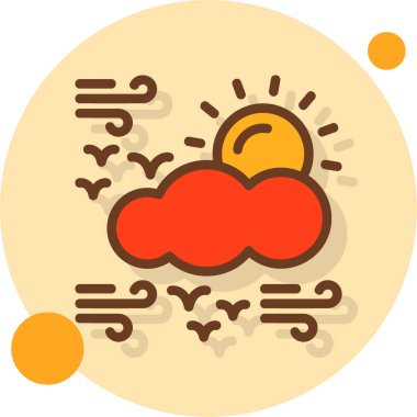 Hava durumu. Web simgesi vektör illüstrasyonu