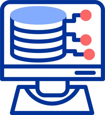 sunucu veri simgesi, vektör illüstrasyonu